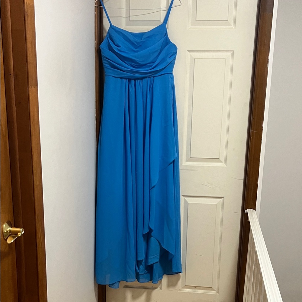 Elegant Blue High Low Dress